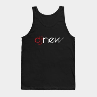 DJ New Logo - Red and White Tank Top